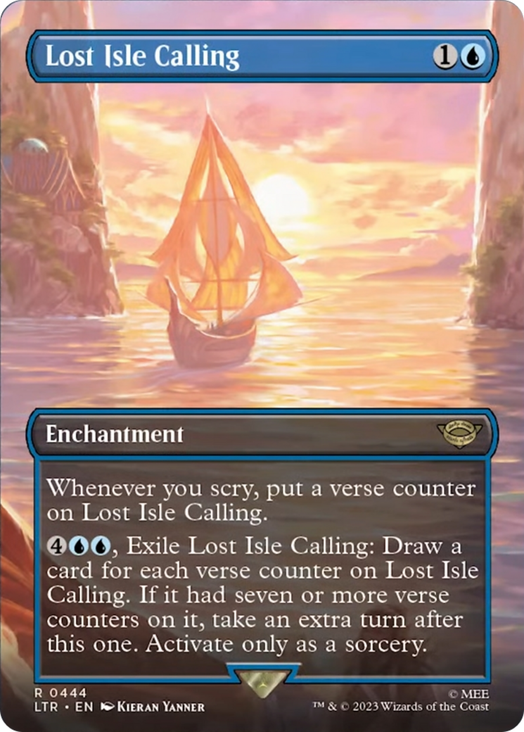 Lost Isle Calling (Borderless Alternate Art) [The Lord of the Rings: Tales of Middle-Earth] | Enigma On Main