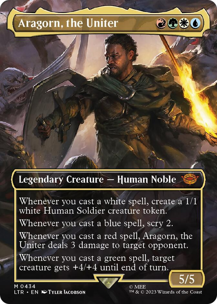 Aragorn, the Uniter (Borderless Alternate Art) [The Lord of the Rings: Tales of Middle-Earth] | Enigma On Main