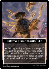 Bounty: Rissa "Blades" Lee // Bounty Rules Double-Sided Token [Outlaws of Thunder Junction Commander Tokens] | Enigma On Main