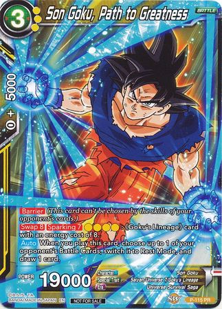 Son Goku, Path to Greatness (Power Booster) (P-115) [Promotion Cards] | Enigma On Main