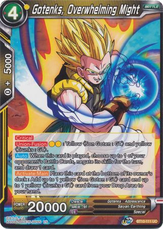 Gotenks, Overwhelming Might (BT10-111) [Rise of the Unison Warrior 2nd Edition] | Enigma On Main