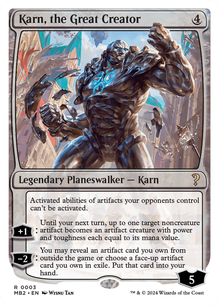 Karn, the Great Creator (White Border) [Mystery Booster 2] | Enigma On Main