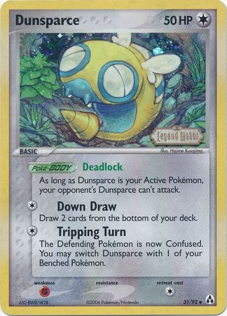 Dunsparce (31/92) (Stamped) [EX: Legend Maker] | Enigma On Main