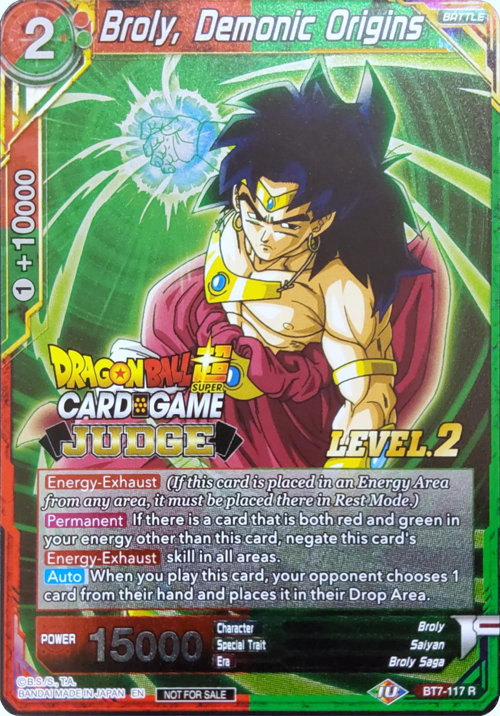 Broly, Demonic Origins (Level 2) (BT7-117) [Judge Promotion Cards] | Enigma On Main