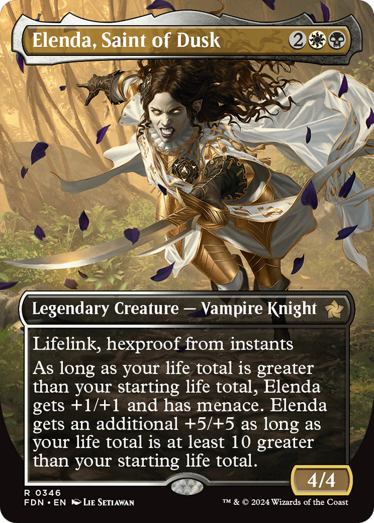 Elenda, Saint of Dusk (Borderless) [Foundations] | Enigma On Main