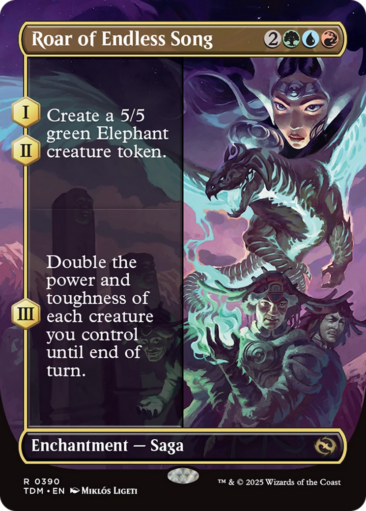 Roar of Endless Song (Borderless) [Tarkir: Dragonstorm] | Enigma On Main