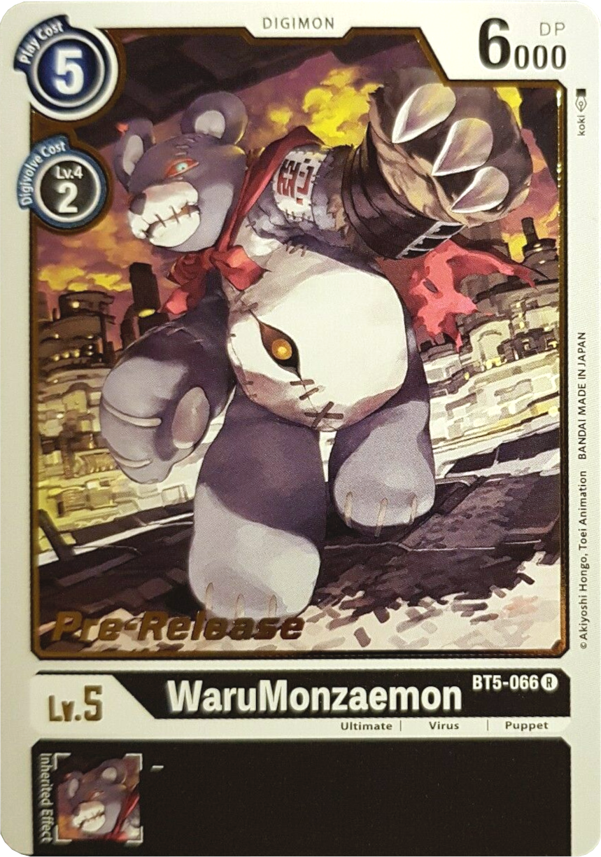 WaruMonzaemon [BT5-066] [Battle of Omni Pre-Release Promos] | Enigma On Main