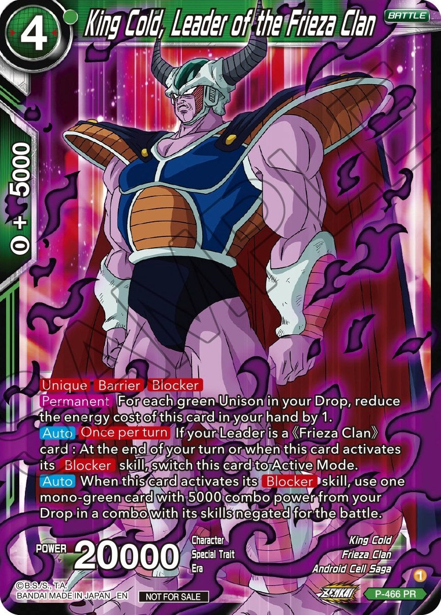 King Cold, Leader of the Frieza Clan (Z03 Dash Pack) (P-466) [Promotion Cards] | Enigma On Main