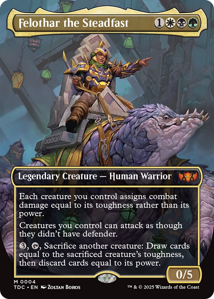 Felothar the Steadfast (Borderless) [Tarkir: Dragonstorm Commander] | Enigma On Main