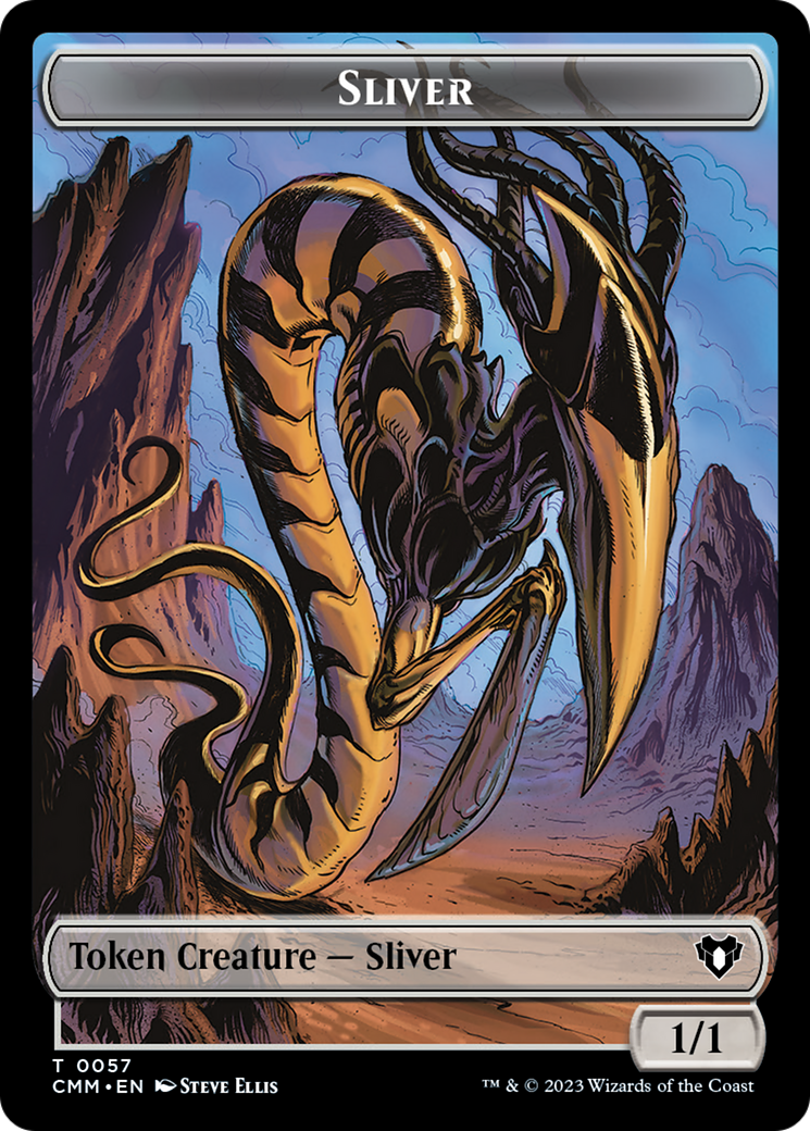 Copy (54) // Sliver Double-Sided Token [Commander Masters Tokens] | Enigma On Main