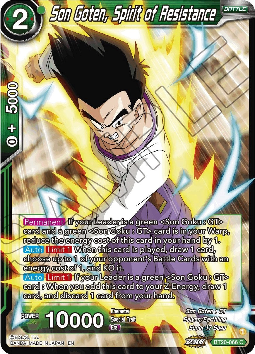 Son Goten, Spirit of Resistance (BT20-066) [Power Absorbed] | Enigma On Main