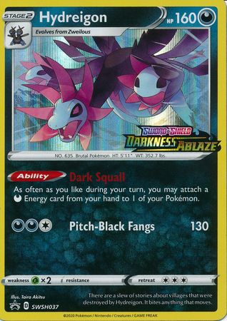 Hydreigon (SWSH037) (Prerelease Promo) [Sword & Shield: Black Star Promos] | Enigma On Main