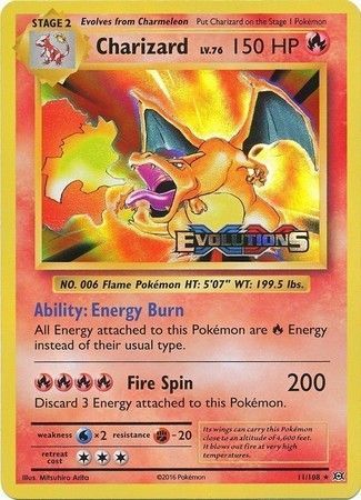 Charizard (11/108) (XY Evolutions Prerelease) [XY: Black Star Promos] | Enigma On Main