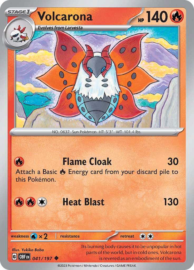 Volcarona (041/197) [Scarlet & Violet: Obsidian Flames] | Enigma On Main