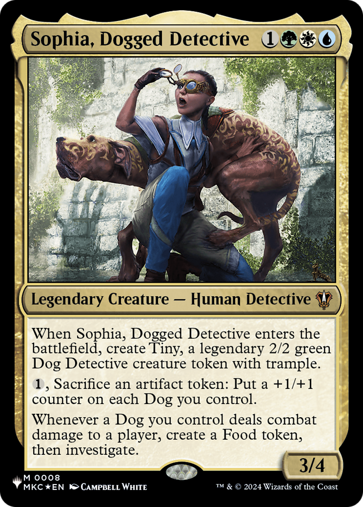 Sophia, Dogged Detective (MKC) [The List] | Enigma On Main
