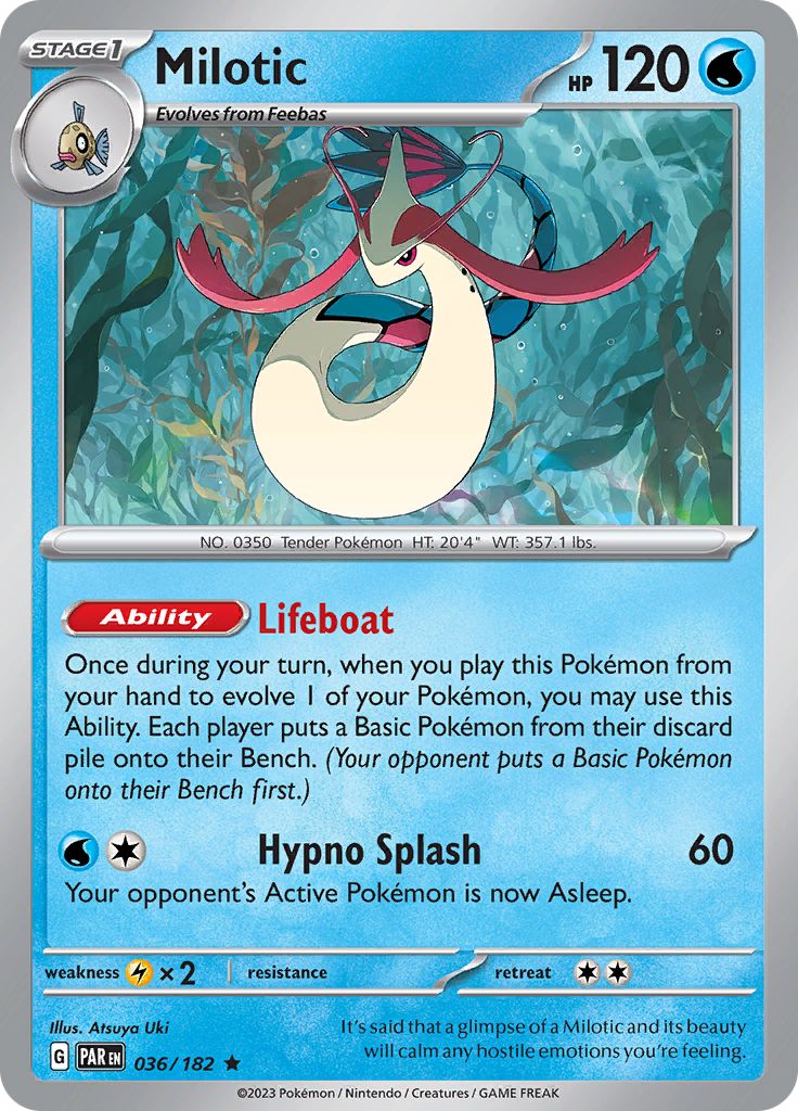 Milotic (036/182) [Scarlet & Violet: Paradox Rift] | Enigma On Main