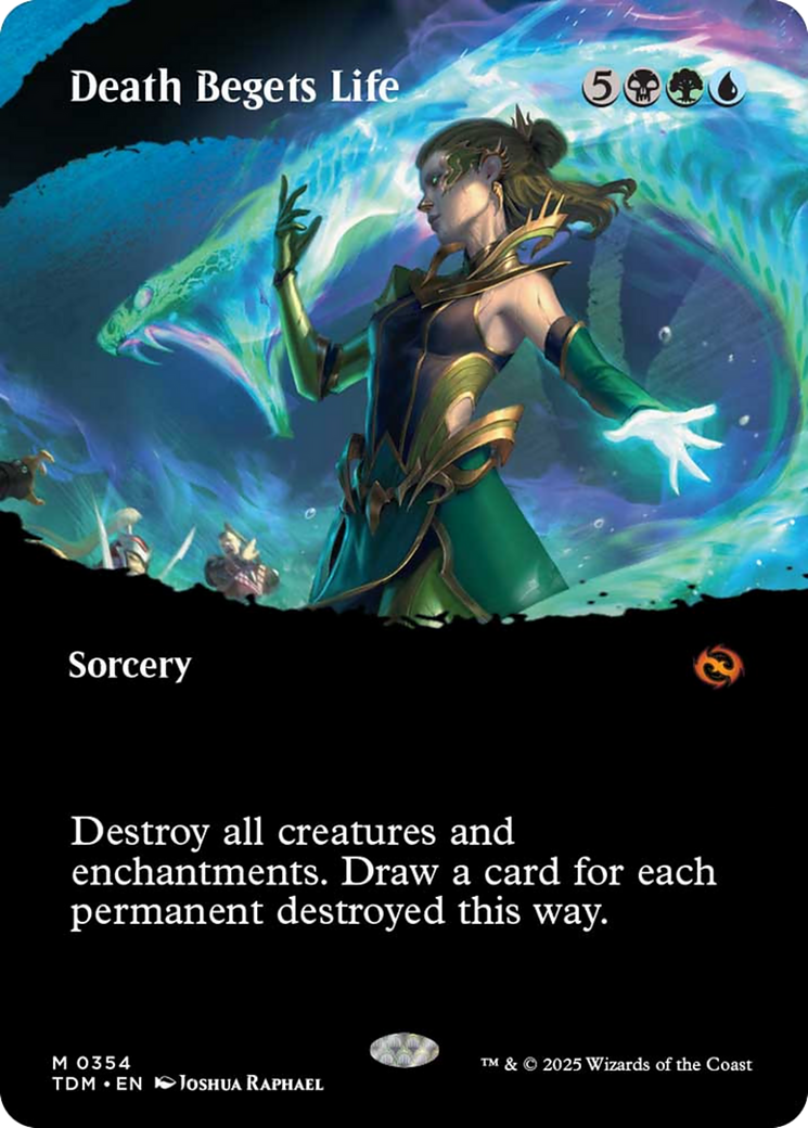 Death Begets Life (Borderless) [Tarkir: Dragonstorm] | Enigma On Main