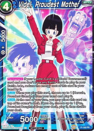 Videl, Proudest Mother (Power Booster: World Martial Arts Tournament) (P-149) [Promotion Cards] | Enigma On Main