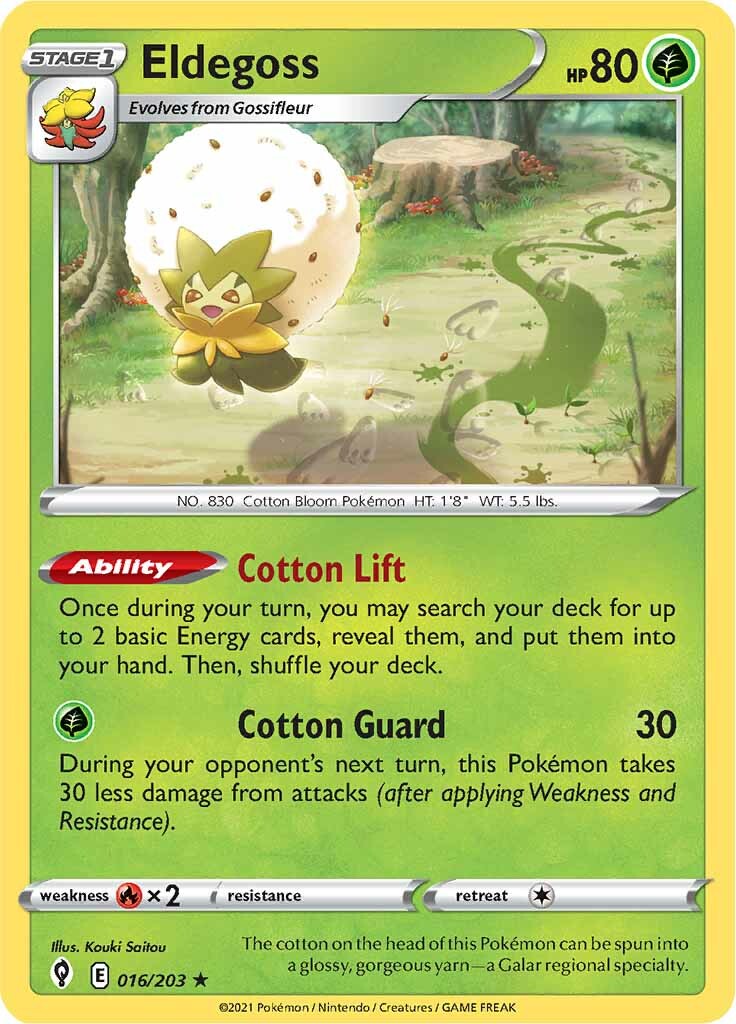 Eldegoss (016/203) (Theme Deck Exclusive) [Sword & Shield: Evolving Skies] | Enigma On Main