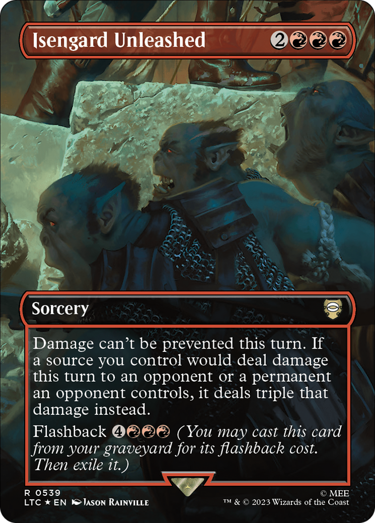 Isengard Unleashed (Borderless) (Surge Foil) [The Lord of the Rings: Tales of Middle-Earth Commander] | Enigma On Main