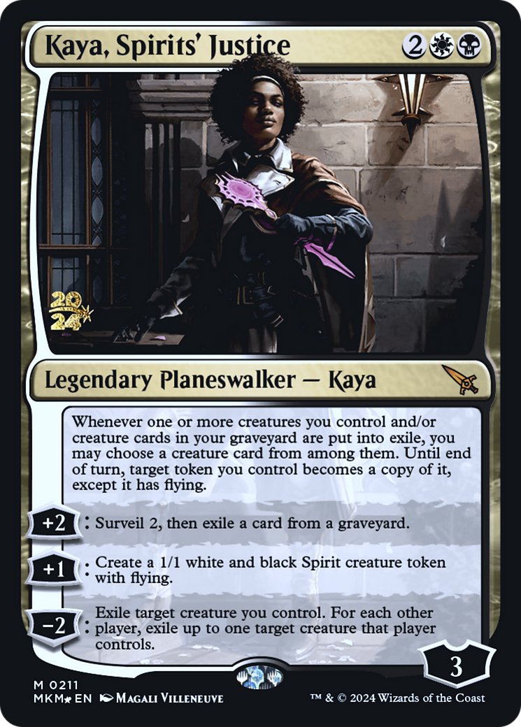 Kaya, Spirits' Justice [Murders at Karlov Manor Prerelease Promos] | Enigma On Main