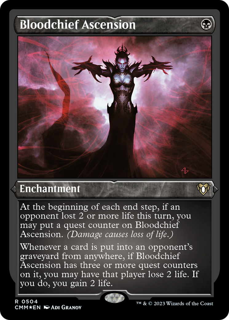 Bloodchief Ascension (Foil Etched) [Commander Masters] | Enigma On Main