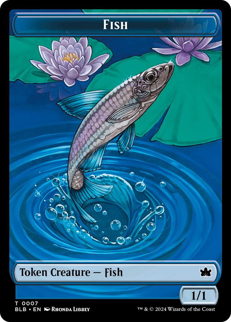 Fish // Tender Wildguide Double-Sided Token [Bloomburrow Tokens] | Enigma On Main