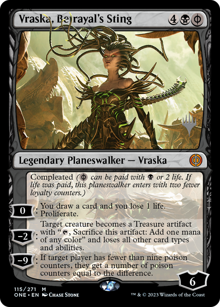 Vraska, Betrayal's Sting (Promo Pack) [Phyrexia: All Will Be One Promos] | Enigma On Main