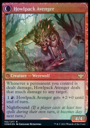 Ill-Tempered Loner // Howlpack Avenger [Innistrad: Crimson Vow Prerelease Promos] | Enigma On Main