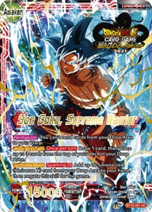 Son Goku // Son Goku, Supreme Warrior (2021 Championship 1st Place) (BT16-001) [Tournament Promotion Cards] | Enigma On Main