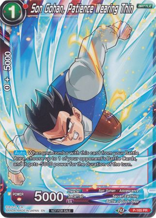 Son Gohan, Patience Wearing Thin (P-165) [Promotion Cards] | Enigma On Main