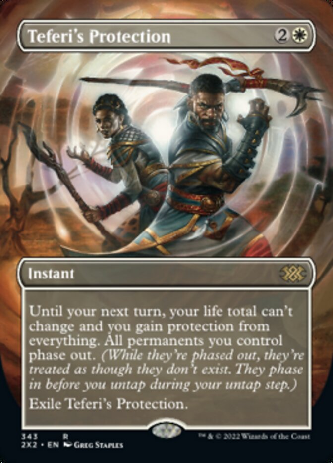 Teferi's Protection (Borderless Alternate Art) [Double Masters 2022] | Enigma On Main