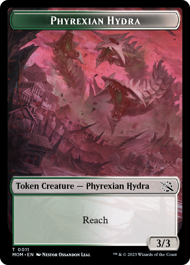 Warrior // Phyrexian Hydra (11) Double-Sided Token [March of the Machine Tokens] | Enigma On Main