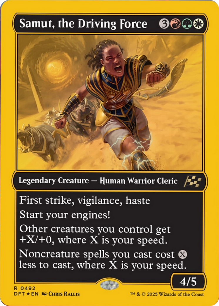 Samut, the Driving Force (First-Place Foil) [Aetherdrift] | Enigma On Main