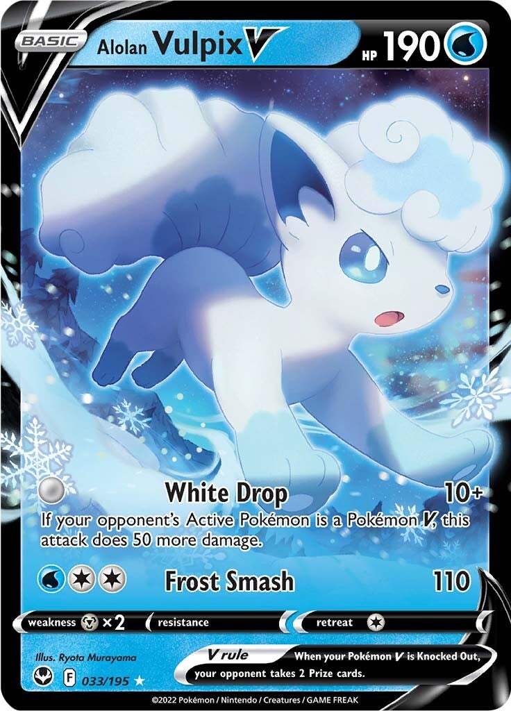 Alolan Vulpix V (033/195) [Sword & Shield: Silver Tempest] | Enigma On Main