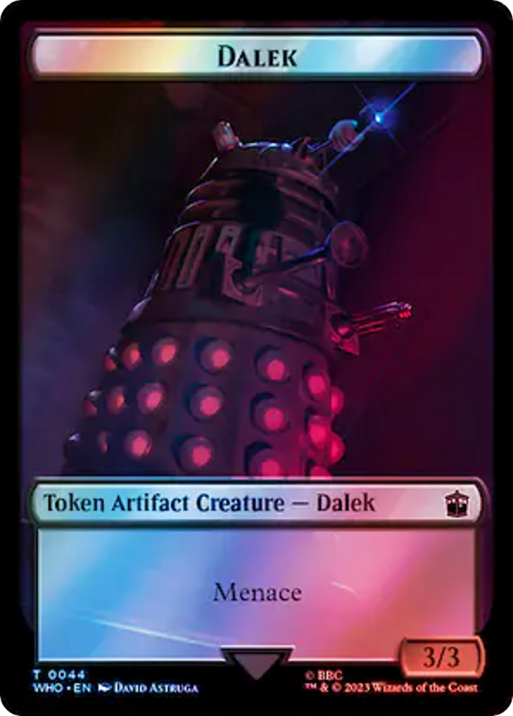 Dalek // Treasure (0063) Double-Sided Token (Surge Foil) [Doctor Who Tokens] | Enigma On Main