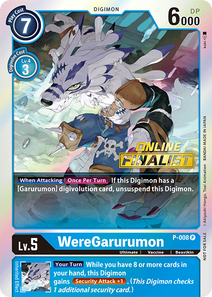 WereGarurumon [P-008] (Online Regional - Finalist) [Promotional Cards] | Enigma On Main