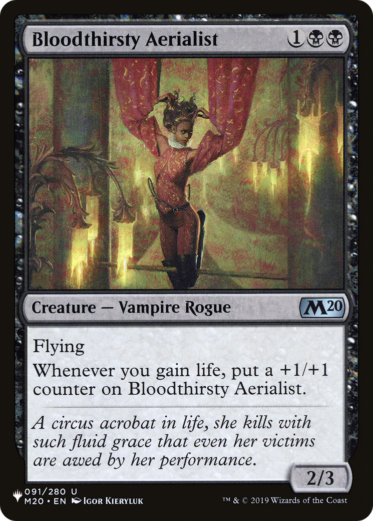 Bloodthirsty Aerialist [The List Reprints] | Enigma On Main