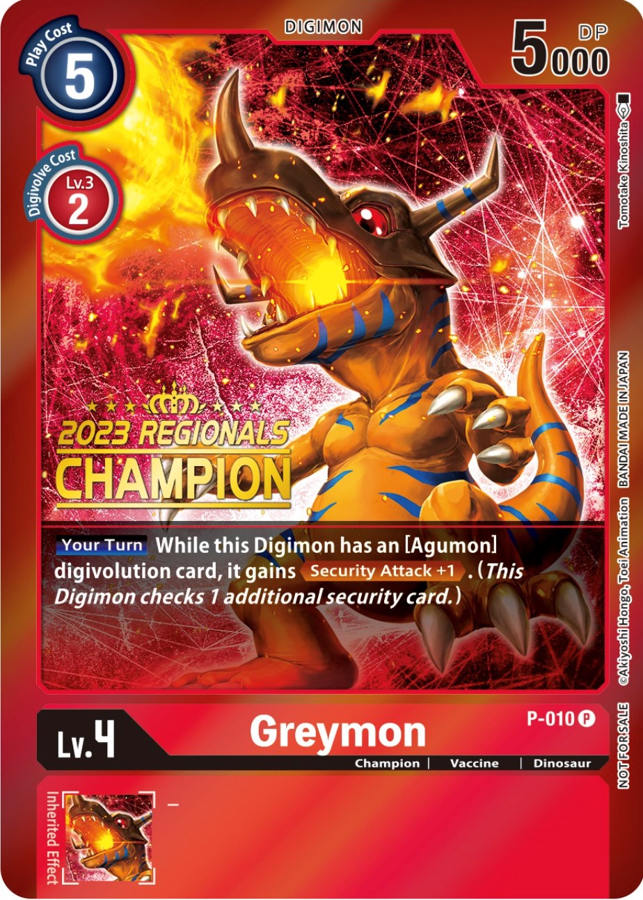 Greymon [P-010] (2023 Regionals Champion) [Promotional Cards] | Enigma On Main