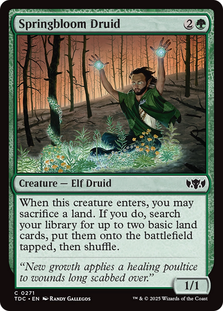 Springbloom Druid [Tarkir: Dragonstorm Commander] | Enigma On Main