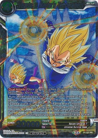 Vegeta, a Master's Temperament (Series 7 Super Dash Pack) (P-137) [Promotion Cards] | Enigma On Main