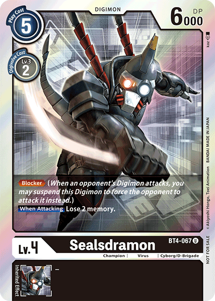 Sealsdramon [BT4-067] (Event Pack) [Great Legend Promos] | Enigma On Main