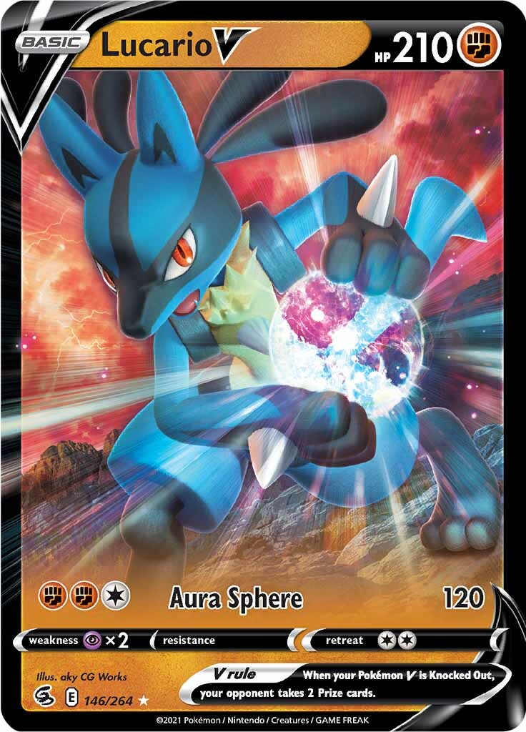 Lucario V (146/264) (Jumbo Card) [Sword & Shield: Fusion Strike] | Enigma On Main