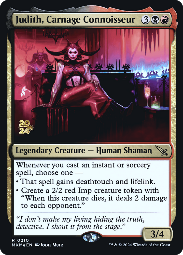 Judith, Carnage Connoisseur [Murders at Karlov Manor Prerelease Promos] | Enigma On Main