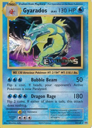 Gyarados (34/108) (XY Evolutions Prerelease) [XY: Black Star Promos] | Enigma On Main