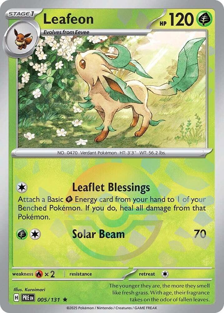 Leafeon (005/131) (Poke Ball Pattern) [Scarlet & Violet: Prismatic Evolutions] | Enigma On Main