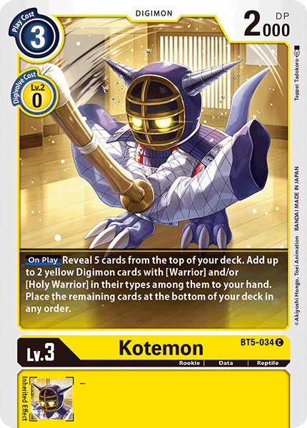 Kotemon [BT5-034] [Battle of Omni] | Enigma On Main