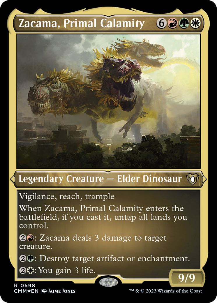 Zacama, Primal Calamity (Foil Etched) [Commander Masters] | Enigma On Main