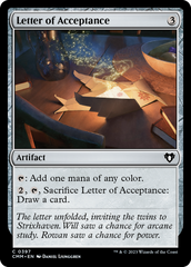 Letter of Acceptance [Commander Masters] | Enigma On Main