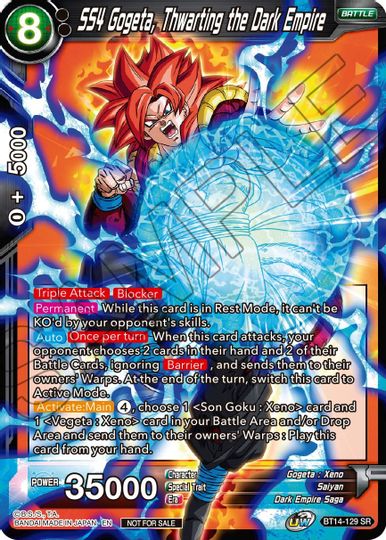 SS4 Gogeta, Thwarting the Dark Empire (Buy a Box) (BT14-129) [Promotion Cards] | Enigma On Main